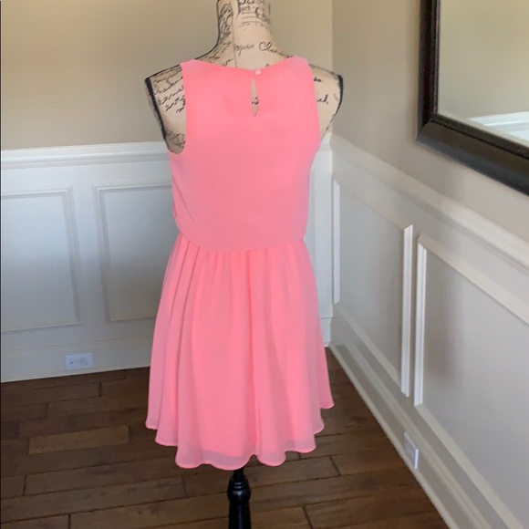 Lush Coral Sleeveless Mini Dress - Picture 5 of 8